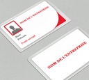 BADGE PVC VIERGE + IMPRESSION RECTO-VERSO