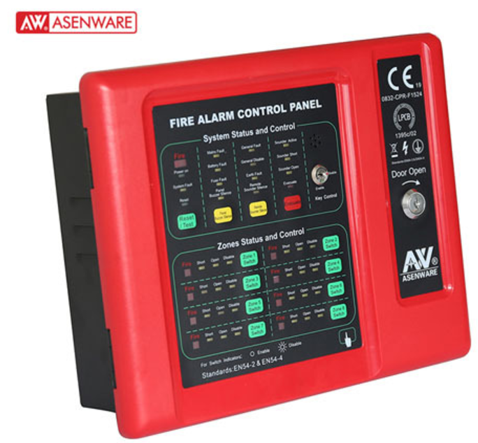 CENTRALE D'ALARME INCENDIE CONVENTIONNEL 8 ZONES HOMOLOGUÉE LPCB/ AW-CFP2166-8